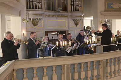 Der Posaunenchor spielte „Ehre sei Gott in der Höhe".