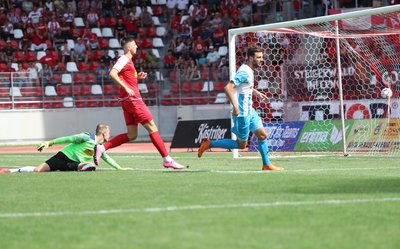 Tor für Chemnitz, Treffer zum 0:1 durch Torschütze Dejan Bozic