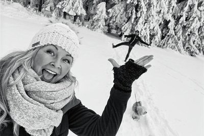 Romy Köhler aus Stollberg bewirbt sich mit diesem Schwarz-Weiß-Schnappschuss.