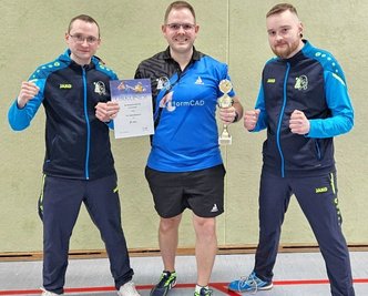 Dreimal 4:2-Sieger: Alexander Herrmann, Benjamin Fritzsch und Kevin Schreiter (v.l.). 