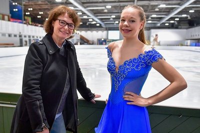 Olympiasiegerin Anett Pötzsch (l.) betreut als Trainerin auch die deutsche Spitzenläuferin Lea Johanna Dastich.