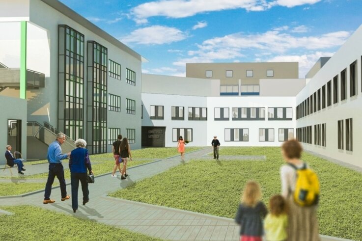 Neubau für Mittweidaer Krankenhaus: Mehr Platz für Geburtshilfe und Patientenaufnahme