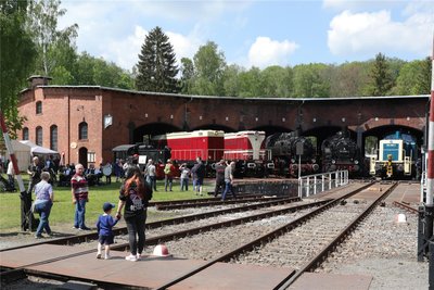 Viele nutzten den Sonntag für einen Besuch der Eisenbahntage in Schwarzenberg.