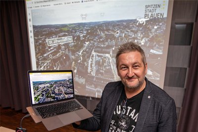 Marcel Weidlich aus dem erzgebirgischen Oelsnitz will mit seinen Panorama-Fotos potenzielle Käufer locken und so wieder mehr Leben in die Stadt bringen.
