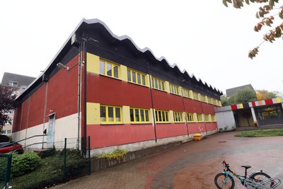 Die Sporthalle an der Grundschule "Carl Böhme" in Freiberg.