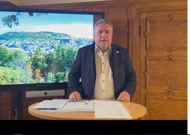 Annabergs Oberbürgermeister im Livestream.