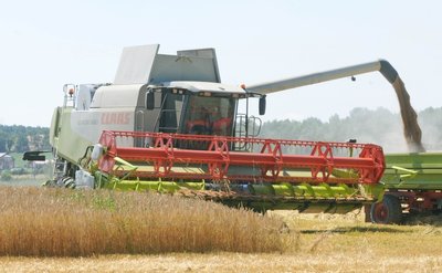 Mährdrescher bei der Ernte