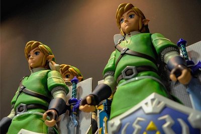 Mini-Sammlerfiguren von "Zelda"-Held Link. 