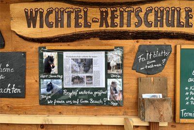 Den Platz auf dem Annaberger Weihnachtsmarkt nutzt die Frohnauerin für Werbung für ihre Ponys in Frohnau.