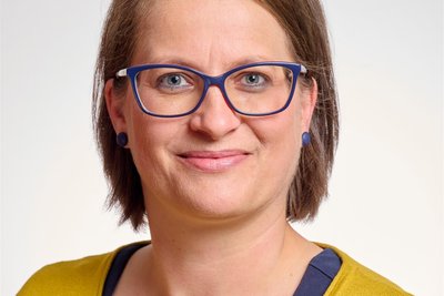 Katrin Schäffner ist Filialleiterin der Deutschen Bank in Aue.