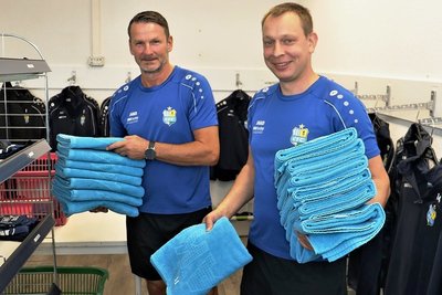Ex-Spieler und Teammanager Torsten Bittermann (l.) bildet seit drei Jahren mit Henry Büttner im Funktionsteam ein verlässliches Duo. 