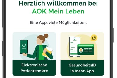 Die ePA ist in der „Mein Leben“-App der AOK integriert.
