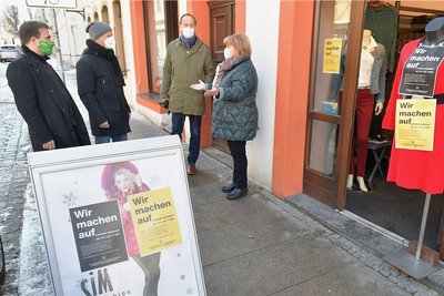 Anfang Januar hatten Freiberger Innenstadthändler mit einer Aktion auf ihre Situation aufmerksam gemacht.