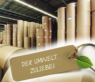 Das verwendete Papier besteht zu großen Anteilen aus Altpapier.