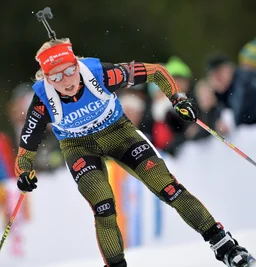 Keine Zeit zum Genießen. Franziska Hildebrand rauscht dem Sieg entgegen.