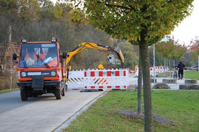 Die Bauarbeiten am Muldeparadies haben in dieser Woche begonnen.