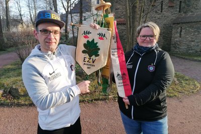 Kristina Jäkel und Thomas Dittrich leiten den Erzgebirgszweigverein Schlettau.