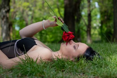 Auch sinnliche Motive, die sogenannte Boudoir-Fotografie, liegen der Fotografin.