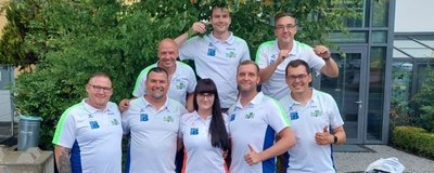 Die "Glücksritter" auf einen Blick (von links): Alexander Brandt, Simeon Heinz, Rico Bauer, Madlen Teich, Simon Trommler, Dominique Goldberg, Kai Müller und Steve Martin. Es fehlt Ronny Findeisen. 