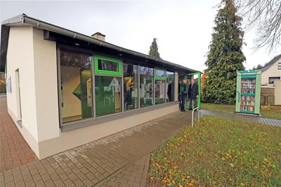Der neue Geo-Infopunkt ist mitten in Hetzdorf zu finden.
