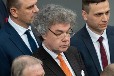 Matthias Moosdorf bei der konstituierenden Sitzung des Bundestages am 25. März. Rechts neben ihm der vogtländische AfD-Abgeordnete Mathias Weiser. Foto: