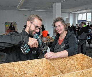 Die Chemnitzer Jonas Titus Kerber und Caroline Kügler.