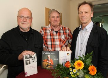 Literaturpreisträger 2012: Ulrich Schacht aus Schweden, Stefan Gerlach aus Zwönitz und Josef Haslinger aus Wien (v. l.).