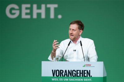 Führt er Sachsens CDU am 1. September erneut zum Wahlsieg? Ministerpräsident Michael Kretschmer (CDU).