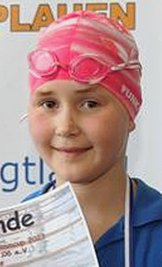 Schwimmerin Tami Schumann von der SG Wasserball Auerbach/Netzschkau.