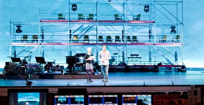Gerüstbühne im Schauspielhaus Dresden 