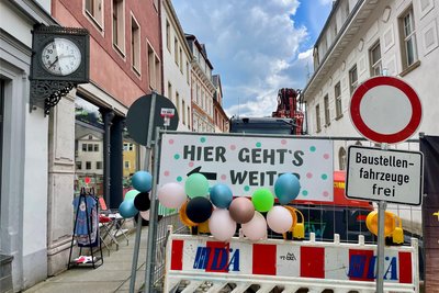 Sie sind eben kreativ und sagen: „Wir haben auch schönste Baustelle Deutschlands", so die Organisatorin.
