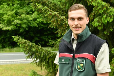 Felix Pierschel aus Großhartmannsdorf ist der neue Förster im Großraum Freiberg.