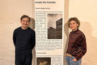 Thomas Bergner und Susann Bargas Gomez eröffnen am Samstag um 18 Uhr in der Malzhausgalerie ihre Ausstellung mit dem Titel „Inside the Outside“. Die beiden Akteure kündigen auch eine Führung durch die Schau in nächster Zeit an.