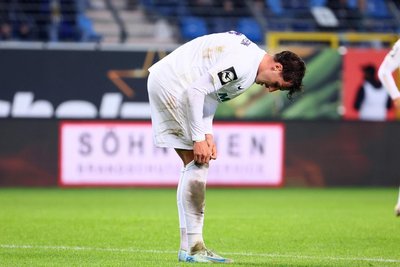 Startelfdebütant und Marcel-Bär-Ersatz Ricky Bornschein arbeitete viel, blieb allerdings erfolglos.