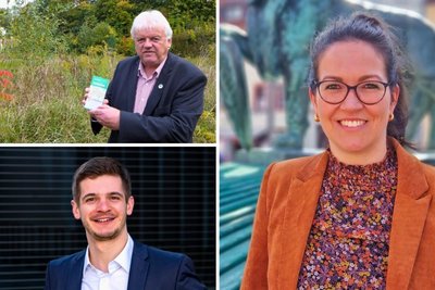 Dieter Greysinger (links oben), Alena Raatz und Alexander Geißler.