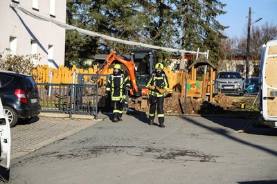 20 Feuerwehrleute waren insgesamt an dem Einsatz in Bad Schlema beteiligt.