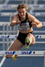 Anne Weigold von der LG Mittweida wurde Vizemeisterin über 100 Meter Hürden. 
