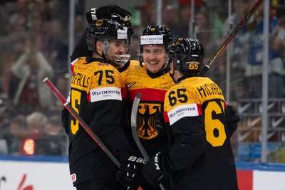 Leon Gawanke traf für die Eishockey-Nationalmannschaft dreifach.