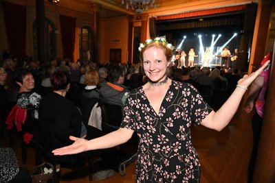 Vera Hoffmann aus Chemnitz war im passenden Retro-Look nach Stollberg gekommen.