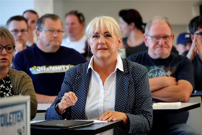 Ex-Vereinspräsidentin Romy Polster bei der außerordentlichen Mitgliederversammlung ...