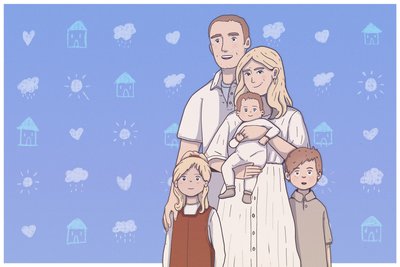 Ein Bild ohne Klobürste, Gabeln im Haar oder Steine im Mund: Roxana und ihre Familie.