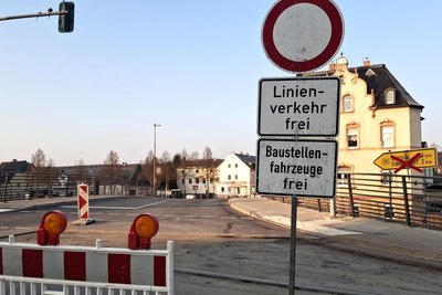 Für den Verkehr ist die Zschopaubrücke in dieser Woche gesperrt.