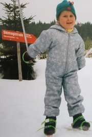 Der Weg von Katharina Hennig war bereits im Vorschulalter vorgezeichnet, wie das Schild im Hintergrund beweist. 