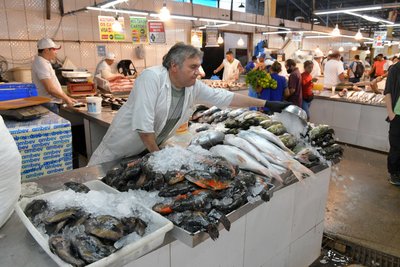 Tag 3 in Manaus mit Stadtrundgang zum Fischmarkt und Hafen.