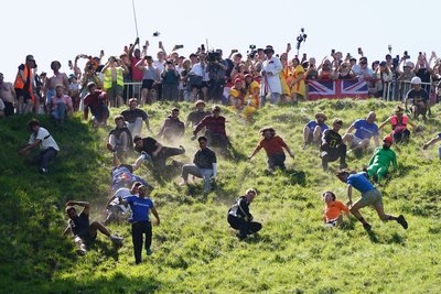 Das Käserennen in England hat Tradition. 