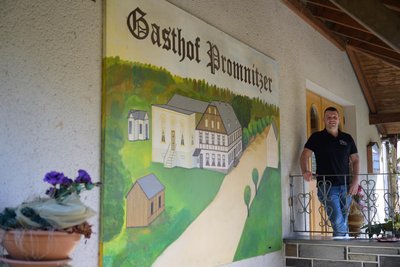 Eric Trommler. Seine Familie hält den Gasthof Promnitzer in Oelsnitz/Erzgebirge seit 1917.