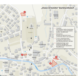 Parkplatzsituation in Burkhardtsdorf