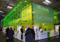 Auf der CeBIT 2009 stellten elf Unternehmen am sächsischen Gemeinschaftsstand aus