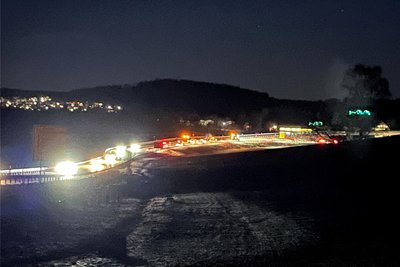 Am Mönchsbadknoten auf der B 95 zwischen Ehrenfriedersdorf und Schönfeld sollte man ein paar Minuten mehr Zeit einplanen.