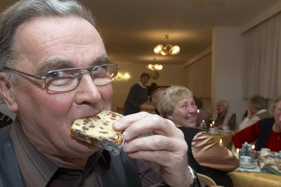 2008 – Friedrich Machold beim traditionellen Lengenfelder Stollenanschnitt.